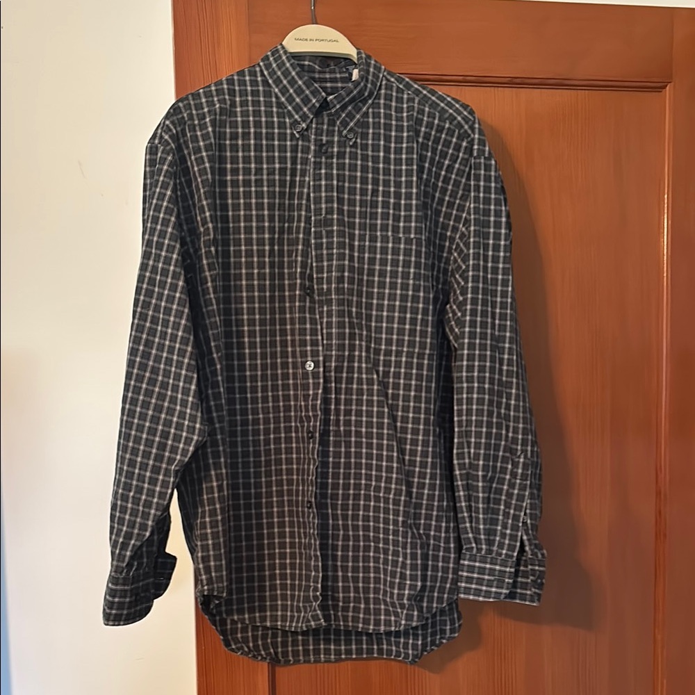 GAP Green and Navy Casual Button Down Shirt - Picture 1 of 5